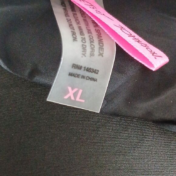 Black Swimsuit with Skirt Overlay - Picture 3 of 6